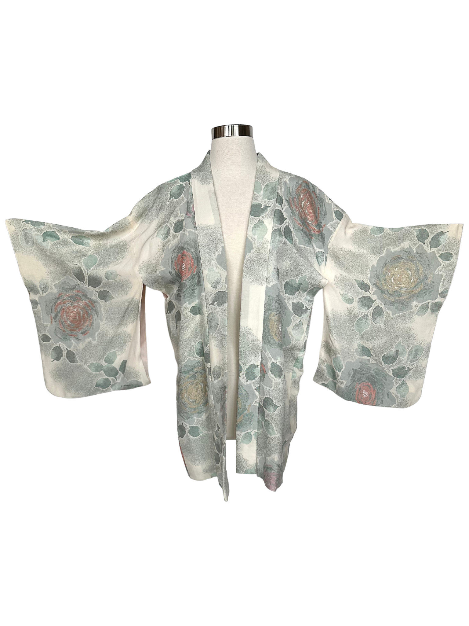 Vintage Heavy Long Sleeved Silky Kimono - OS