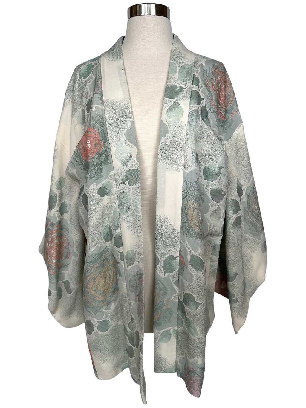 Vintage Heavy Long Sleeved Silky Kimono - OS
