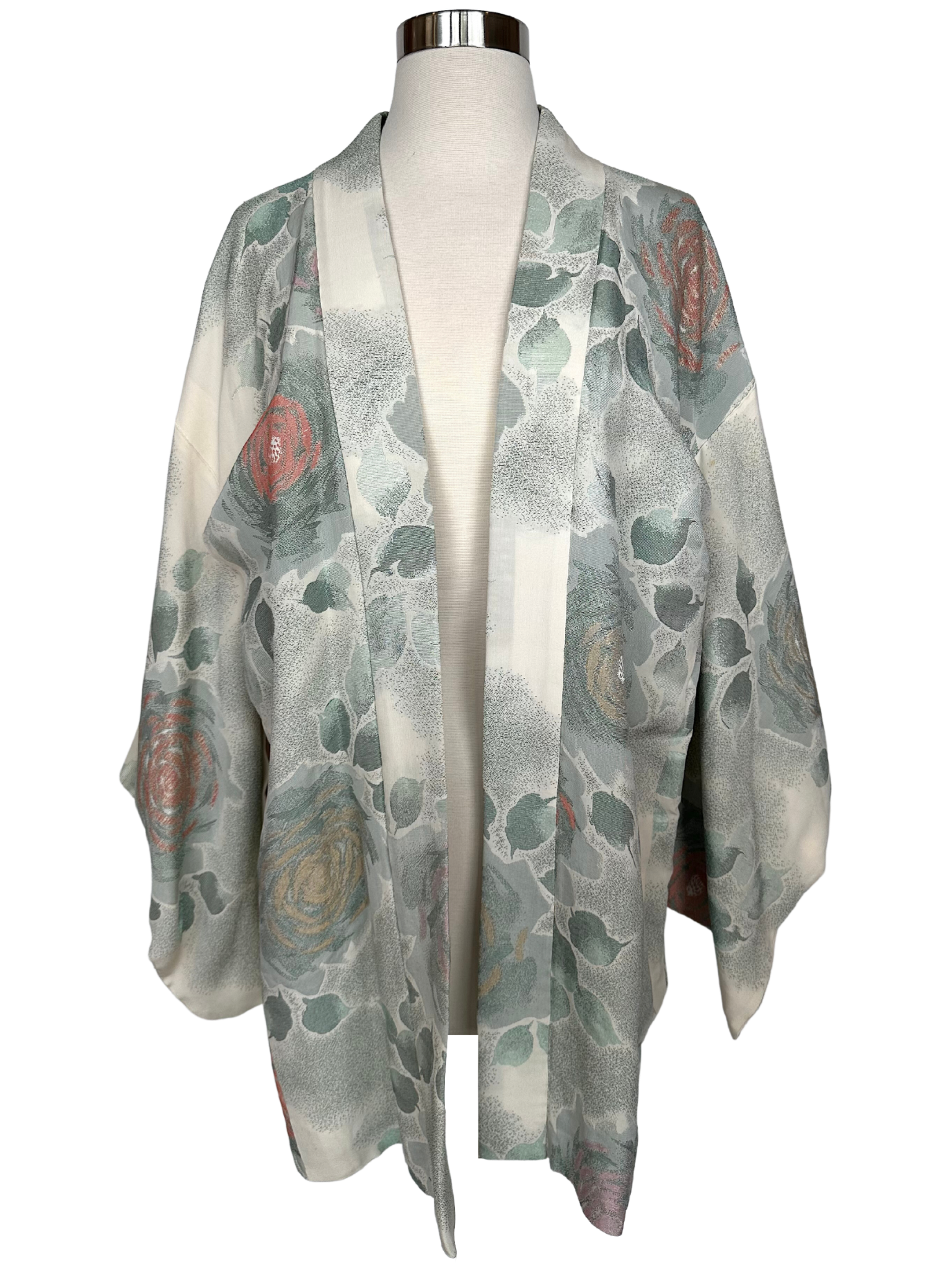 Vintage Heavy Long Sleeved Silky Kimono - OS