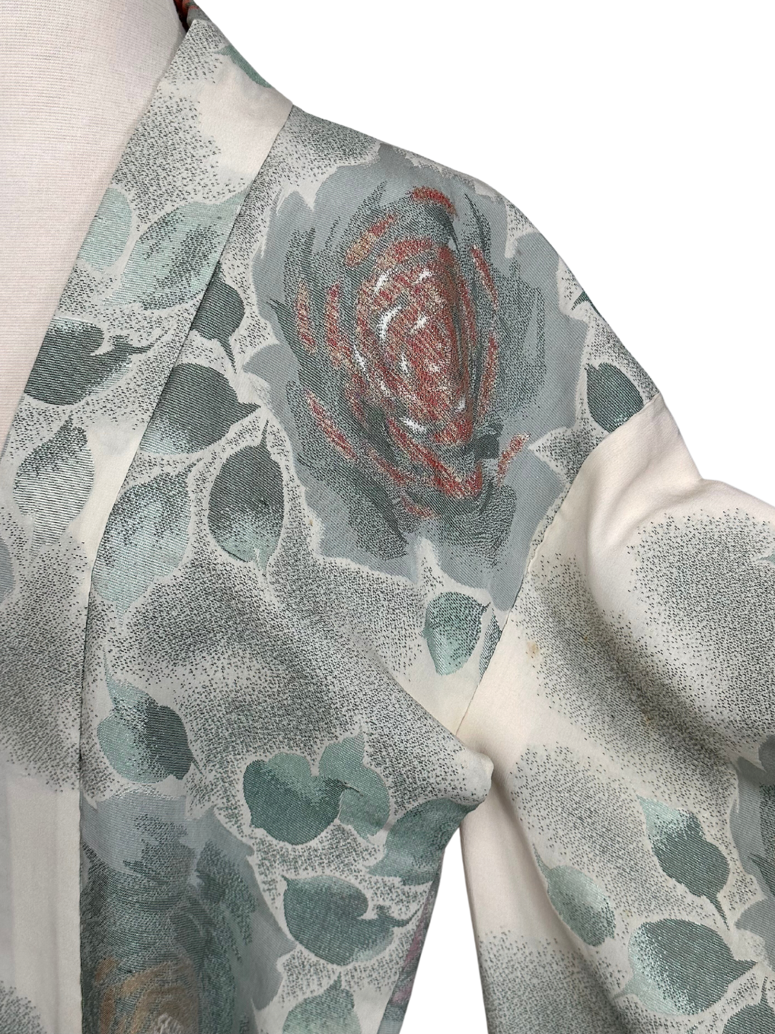 Vintage Heavy Long Sleeved Silky Kimono - OS