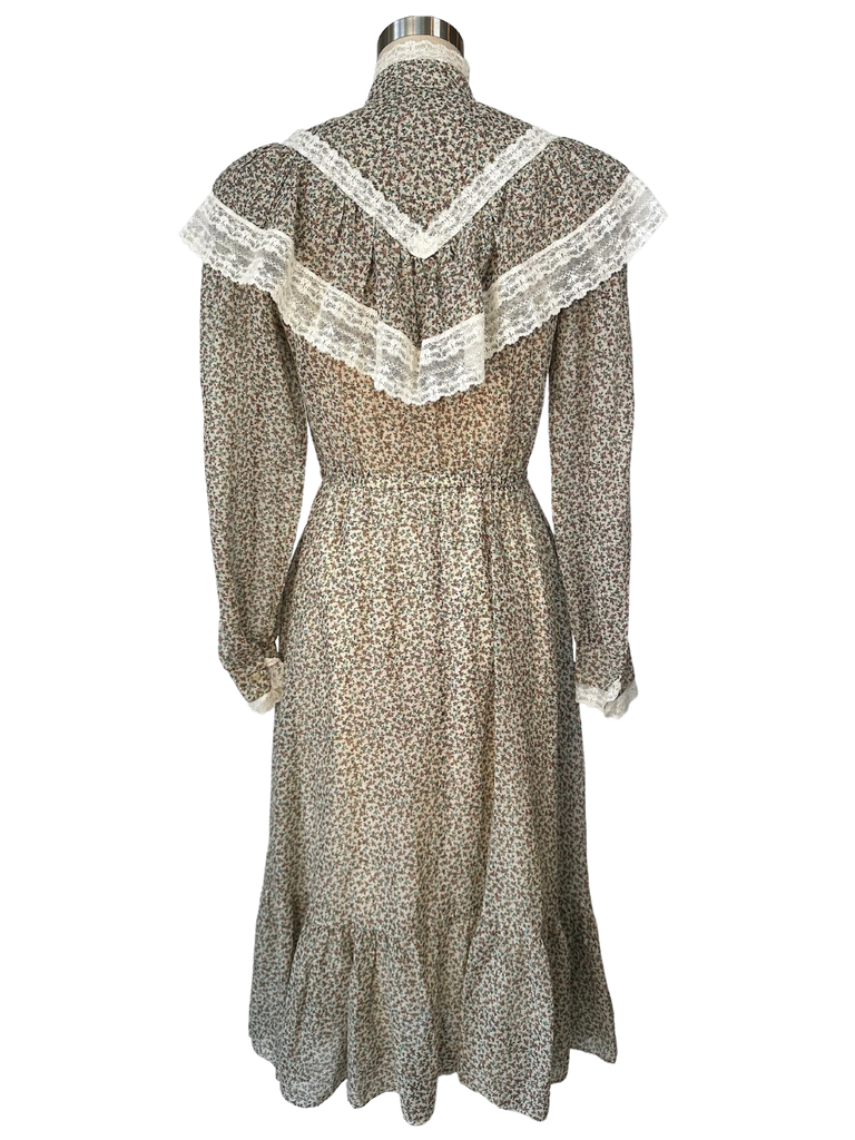 Vintage Floral Cottagecore Prairie Dress - S