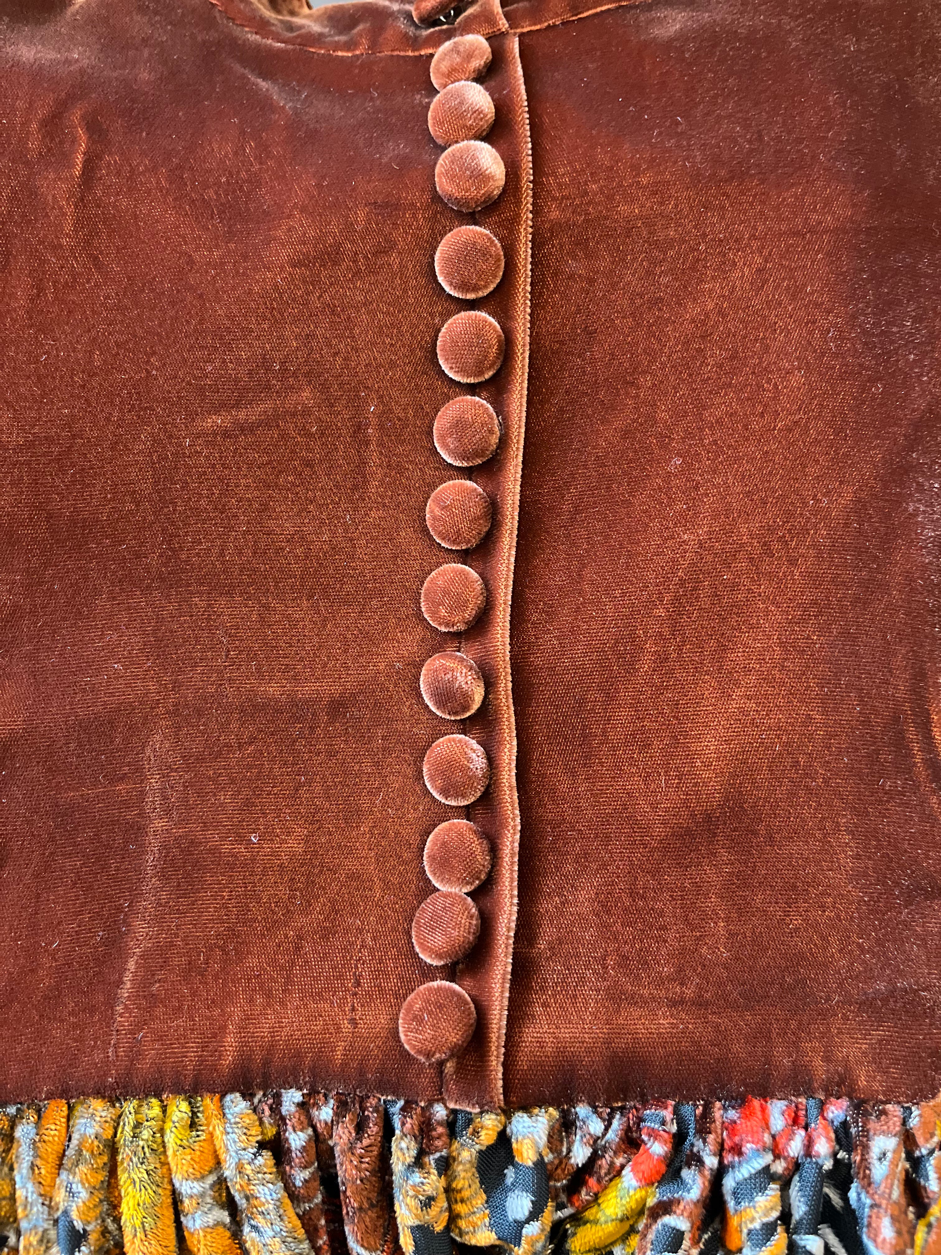 Vintage 70s Designer Peasant Maxi Dress