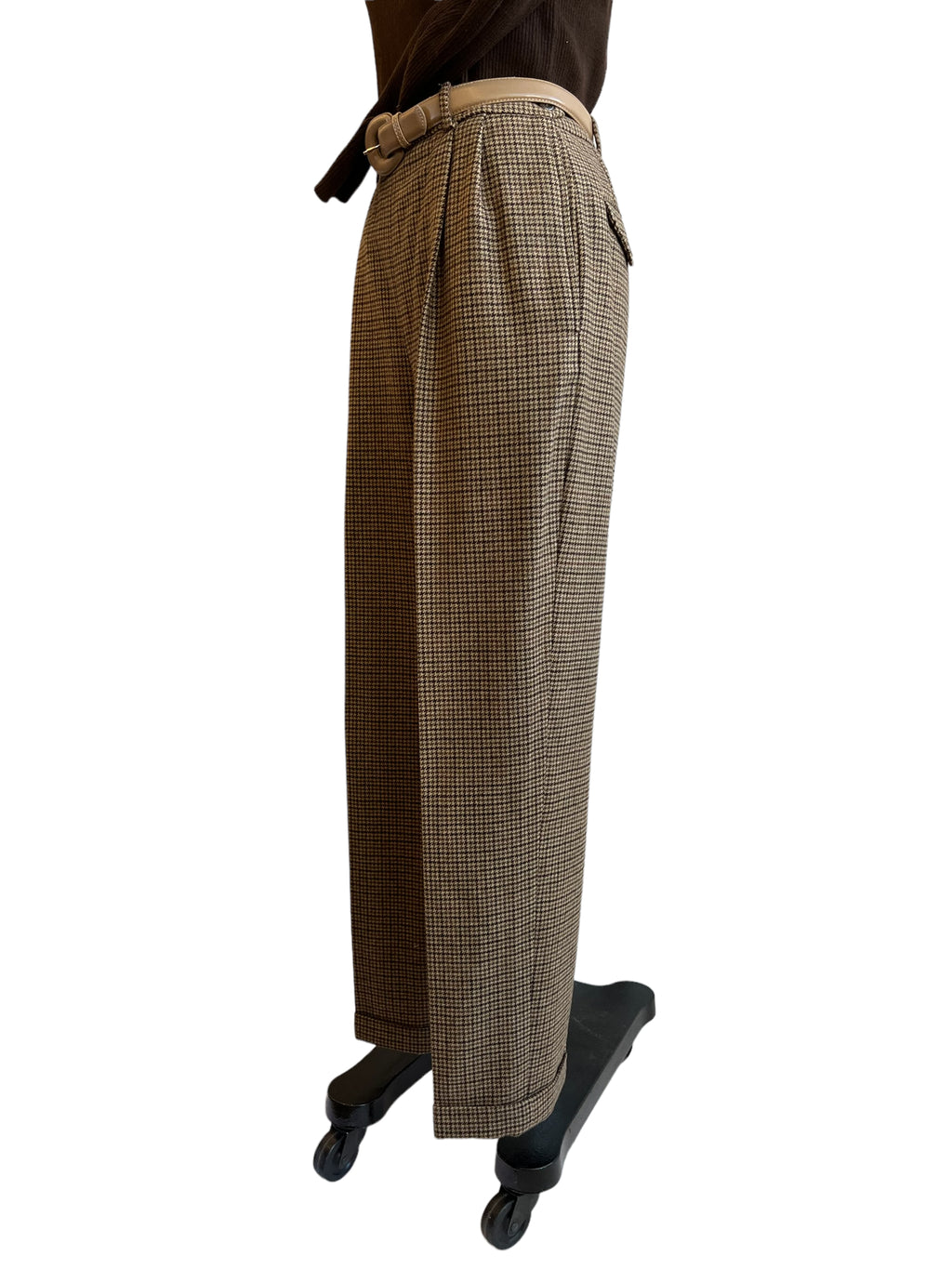 Vintage Ralph Lauren Blue Label Houndstooth Wool Pants - S-M