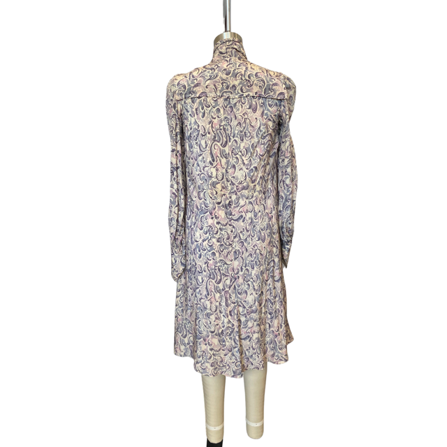 Vintage Ted Lapidus silk print midi dress