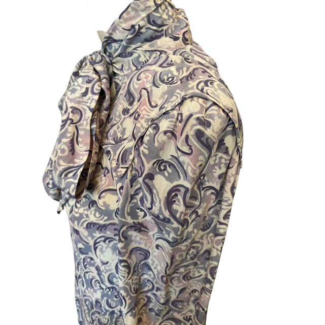 Vintage Ted Lapidus silk print midi dress