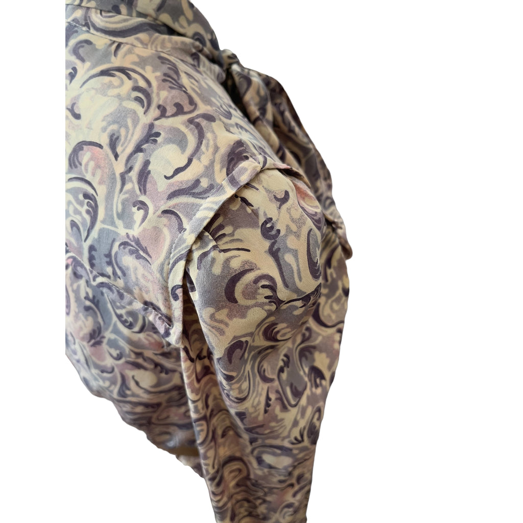 Vintage Ted Lapidus silk print midi dress