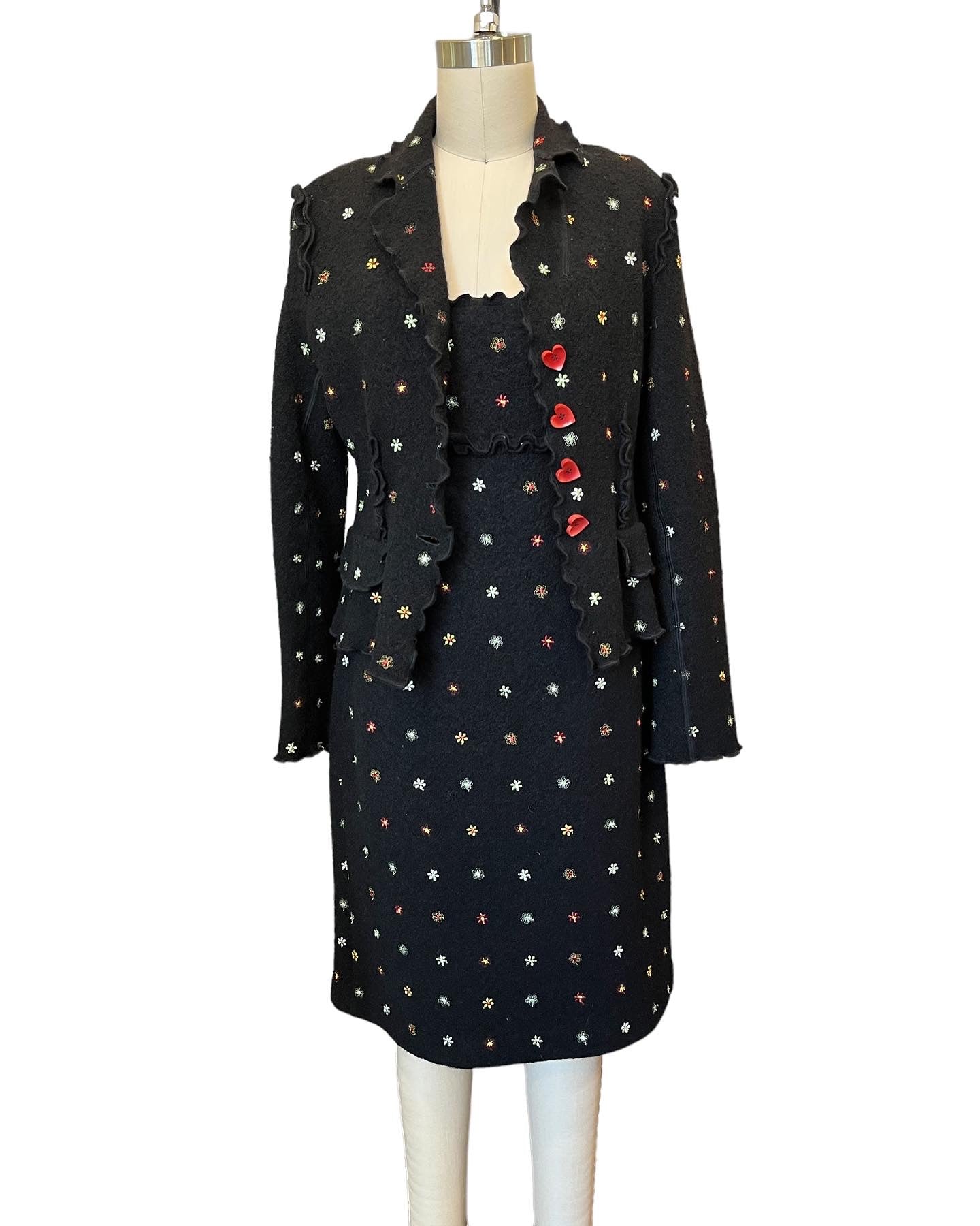 Vintage Moschino Cheap & Chic Dress and Jacket Set - M