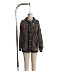 Vintage Adolfo Tweed Knit Boucle Oversized Jacket