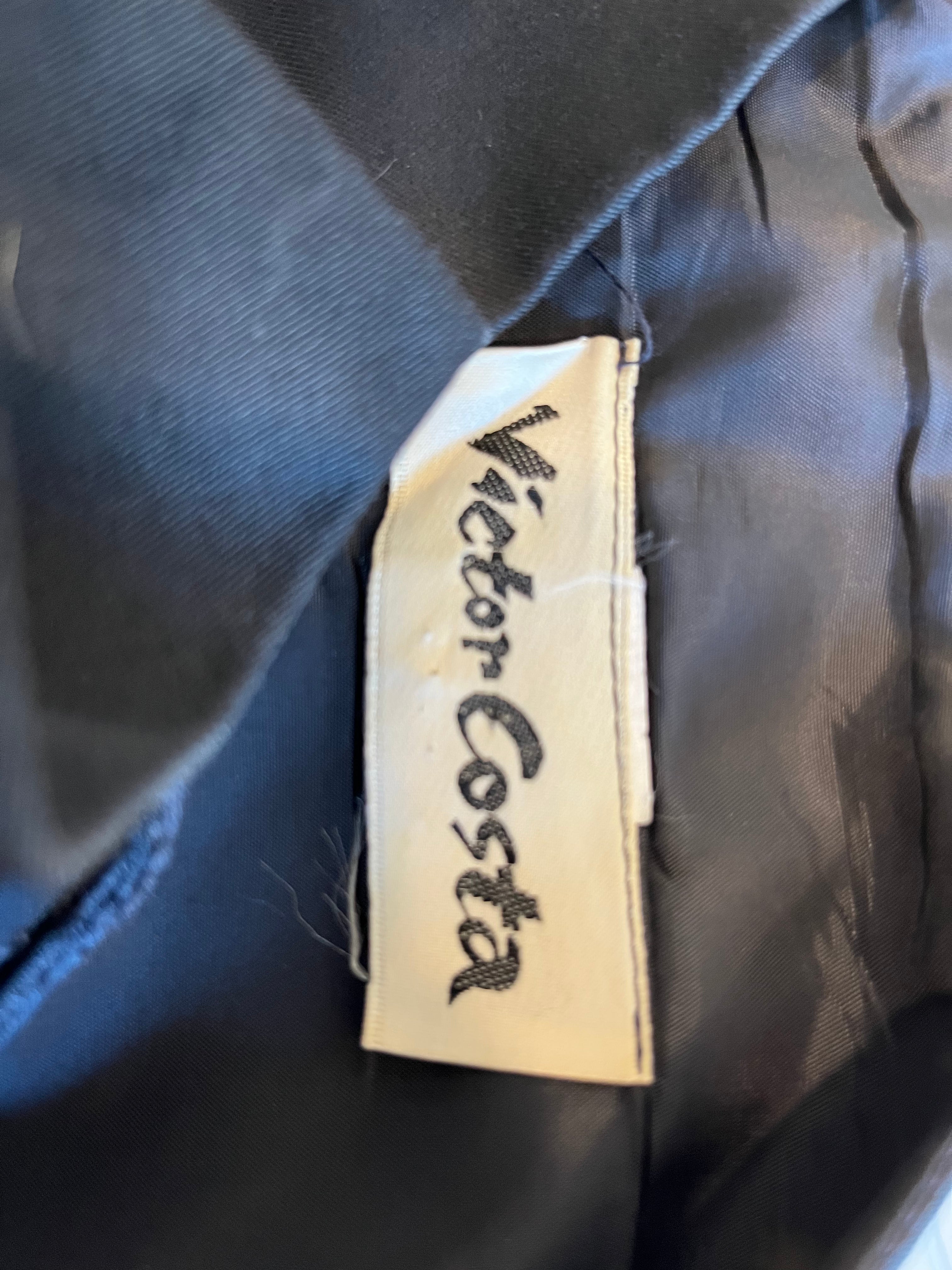 Vintage Victor Costa One Shoulder Midi Cocktail Dress