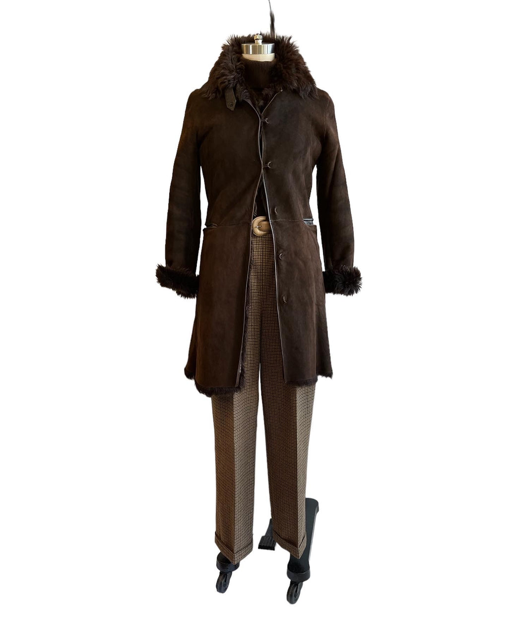 Vintage Ralph Lauren Blue Label Houndstooth Wool Pants - S-M