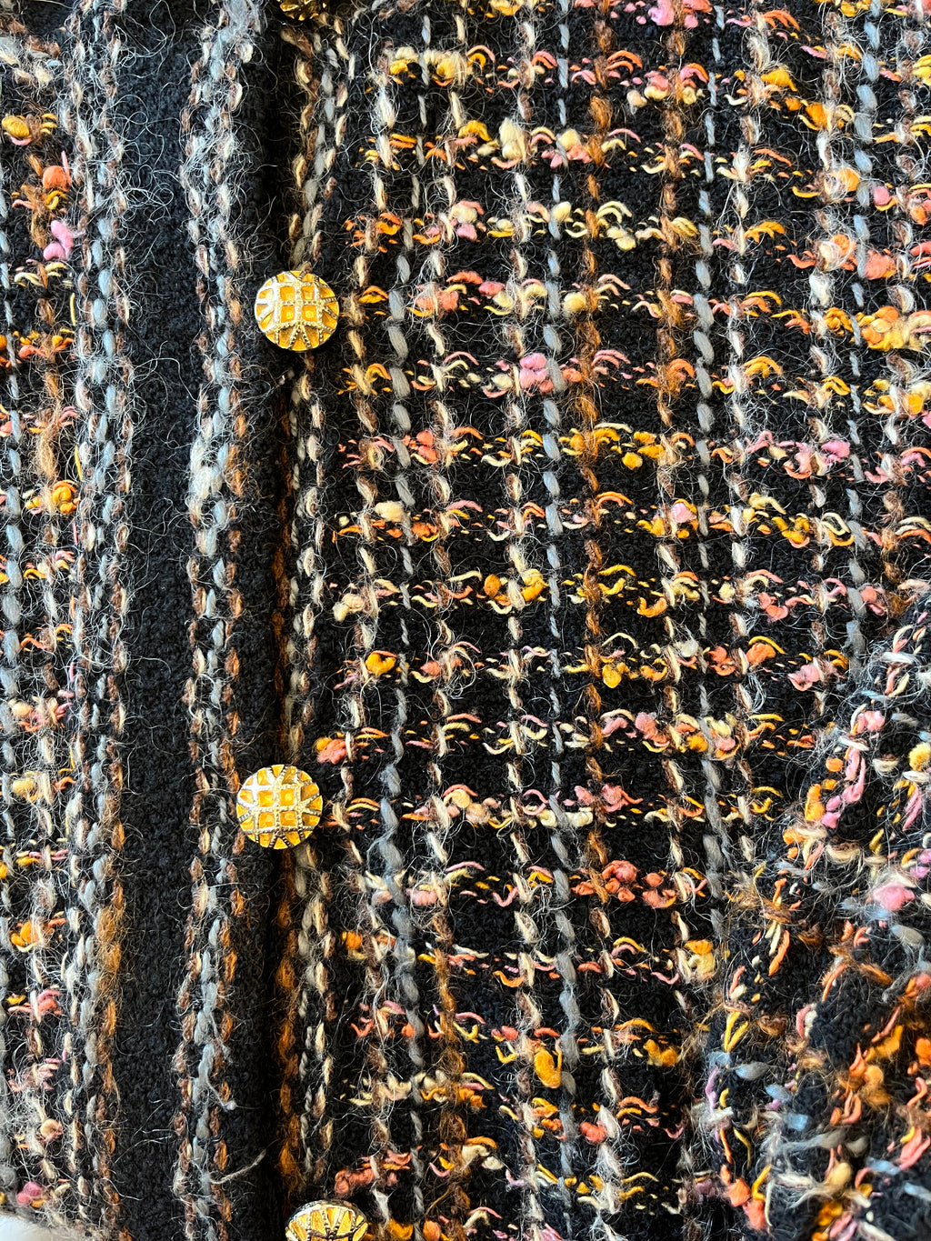 Vintage Adolfo Tweed Knit Boucle Oversized Jacket