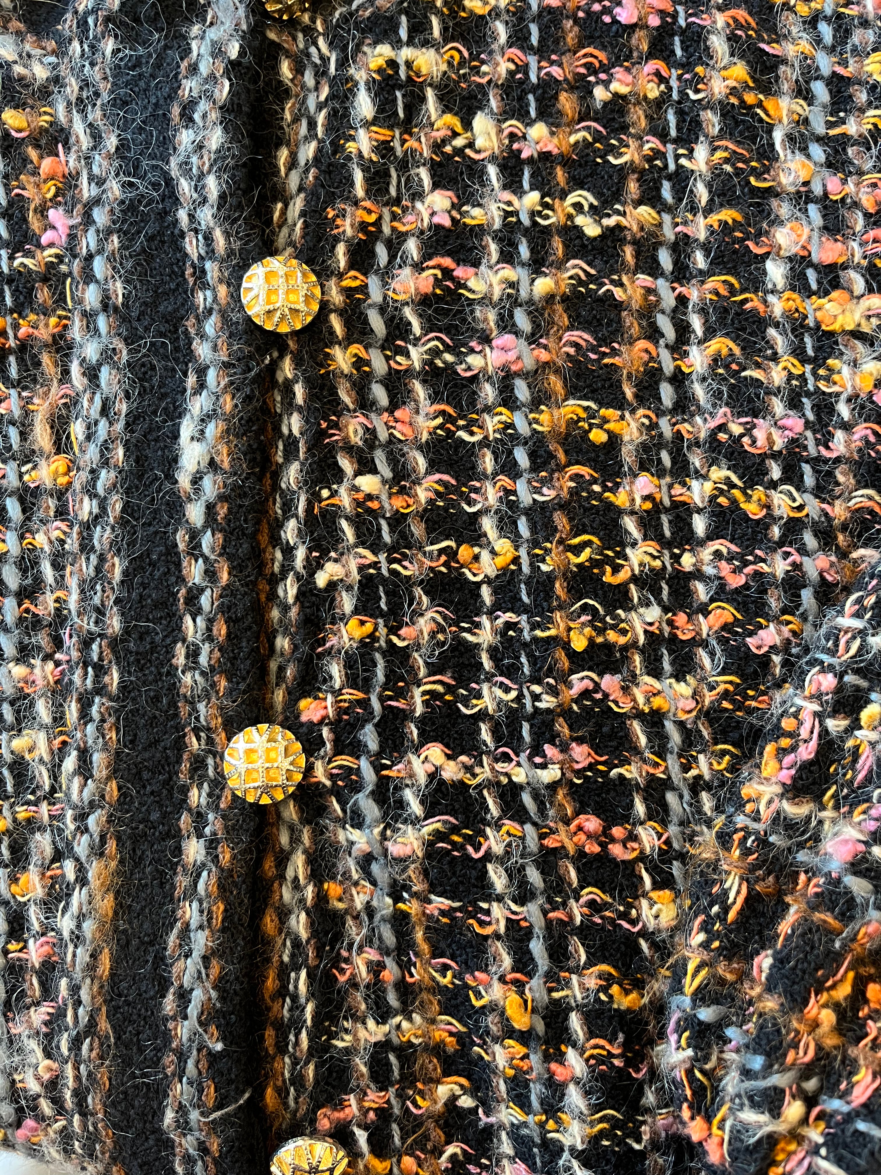 Vintage Adolfo Tweed Knit Boucle Oversized Jacket