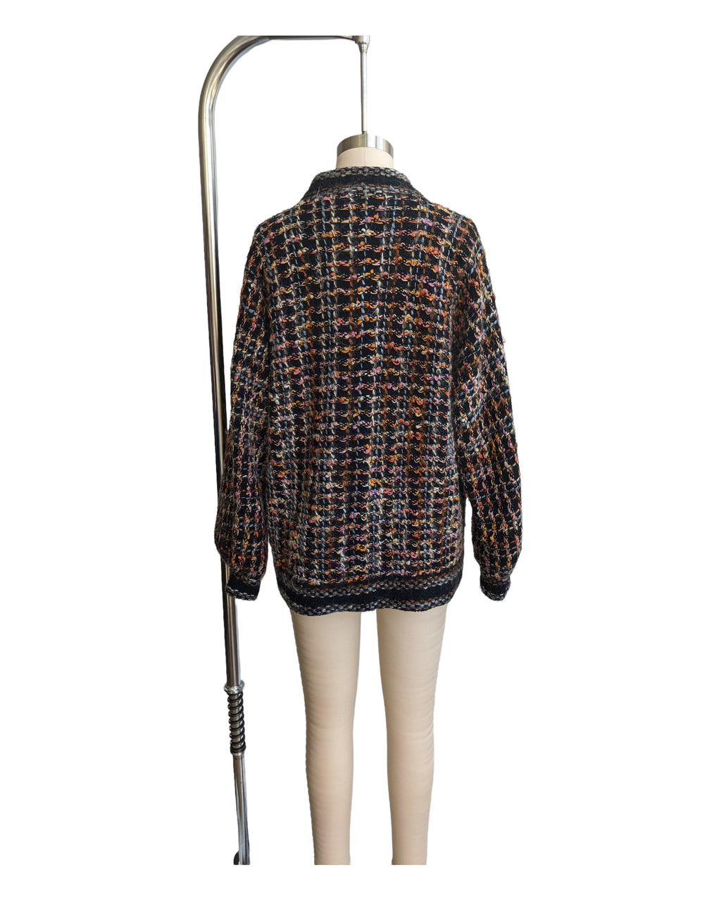 Vintage Adolfo Tweed Knit Boucle Oversized Jacket
