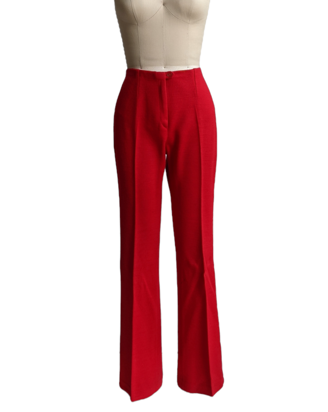 Vintage Elisabeth D'Astree Red Wool Couture Pant Suit