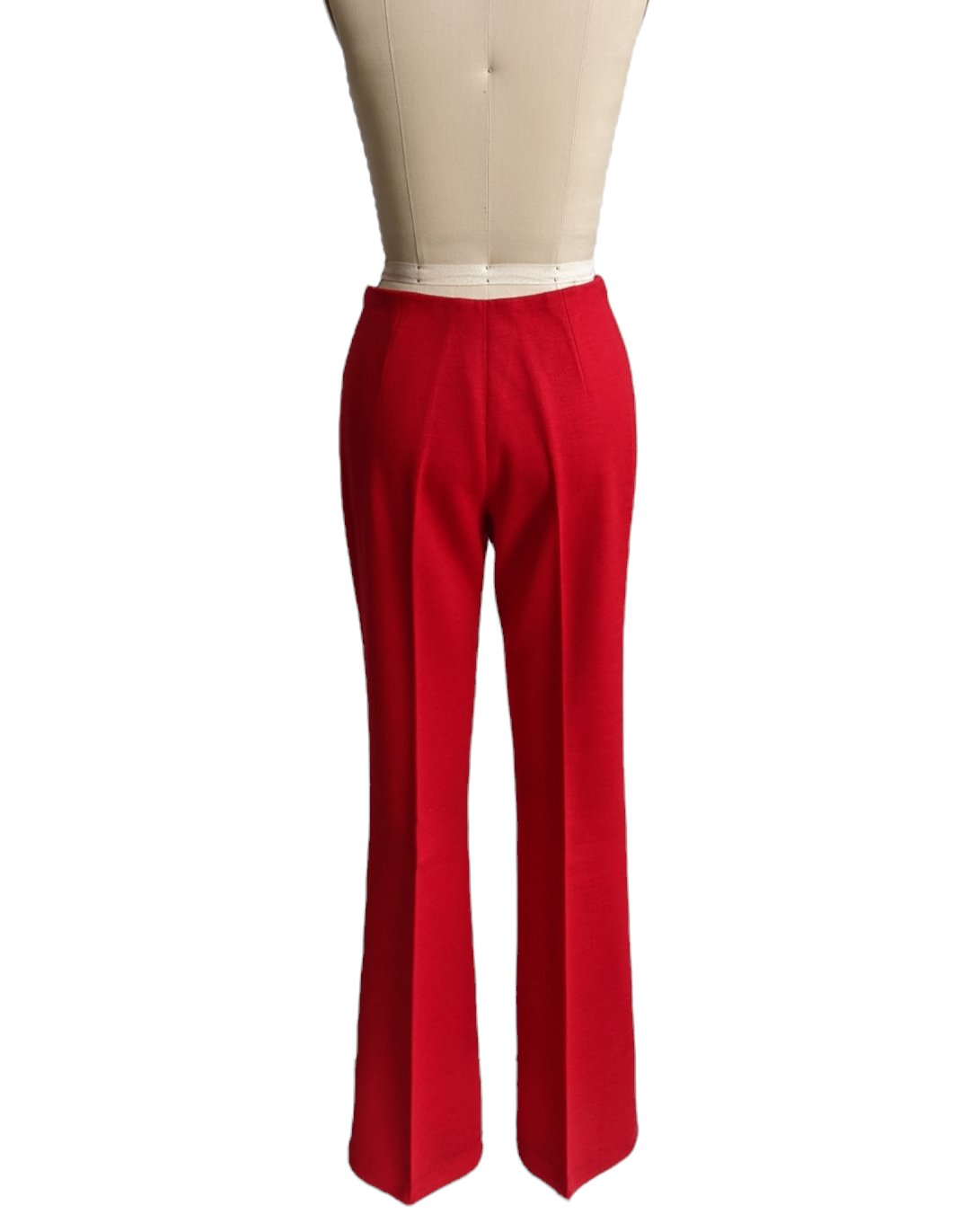 Vintage Elisabeth D'Astree Red Wool Couture Pant Suit