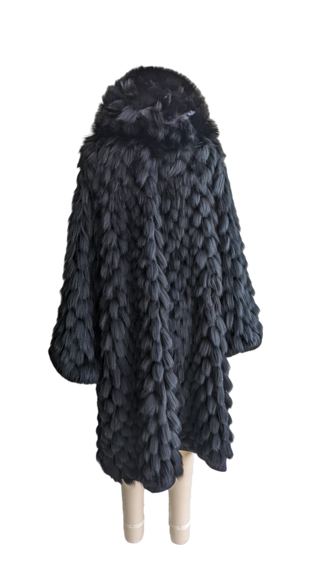 Chic Vintage Oversized Designer Reversible Fox Coat