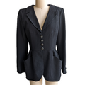 Vintage Emanuel Ungaro Parallele Paris Black Blazer Jacket