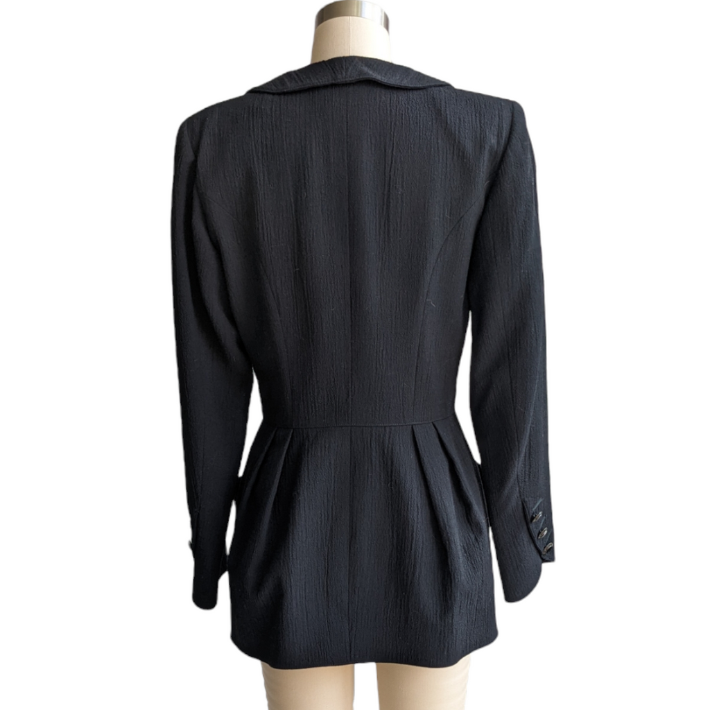Vintage Emanuel Ungaro Parallele Paris Black Blazer Jacket