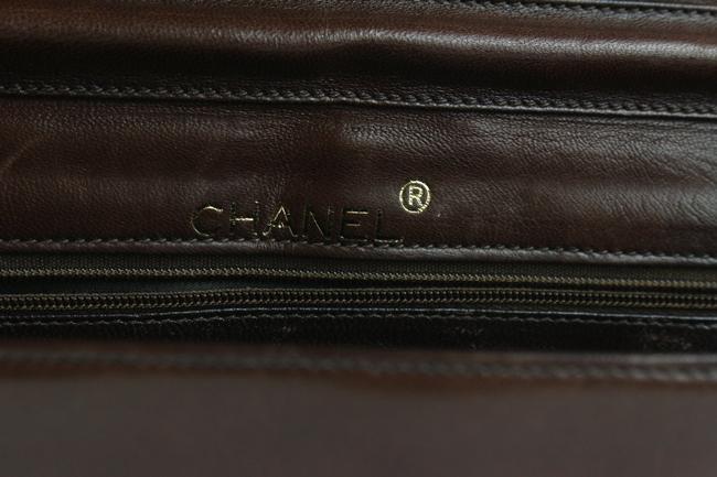 Chanel Dark Brown Diagonal Flap Chain Bag