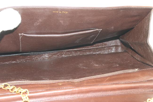 Chanel Dark Brown Diagonal Flap Chain Bag