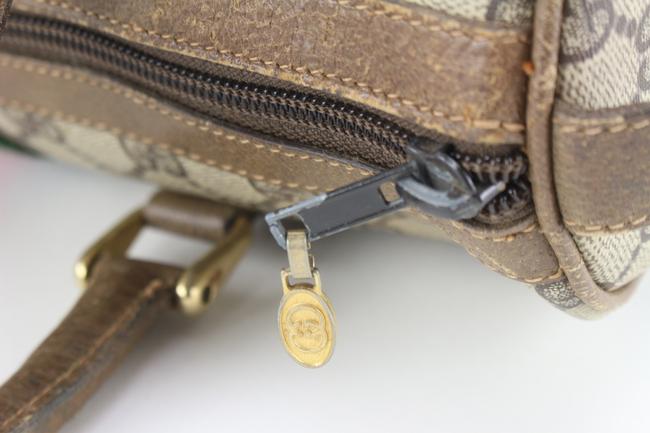 Vintage Gucci Brown Supreme GG Web Boston Bag