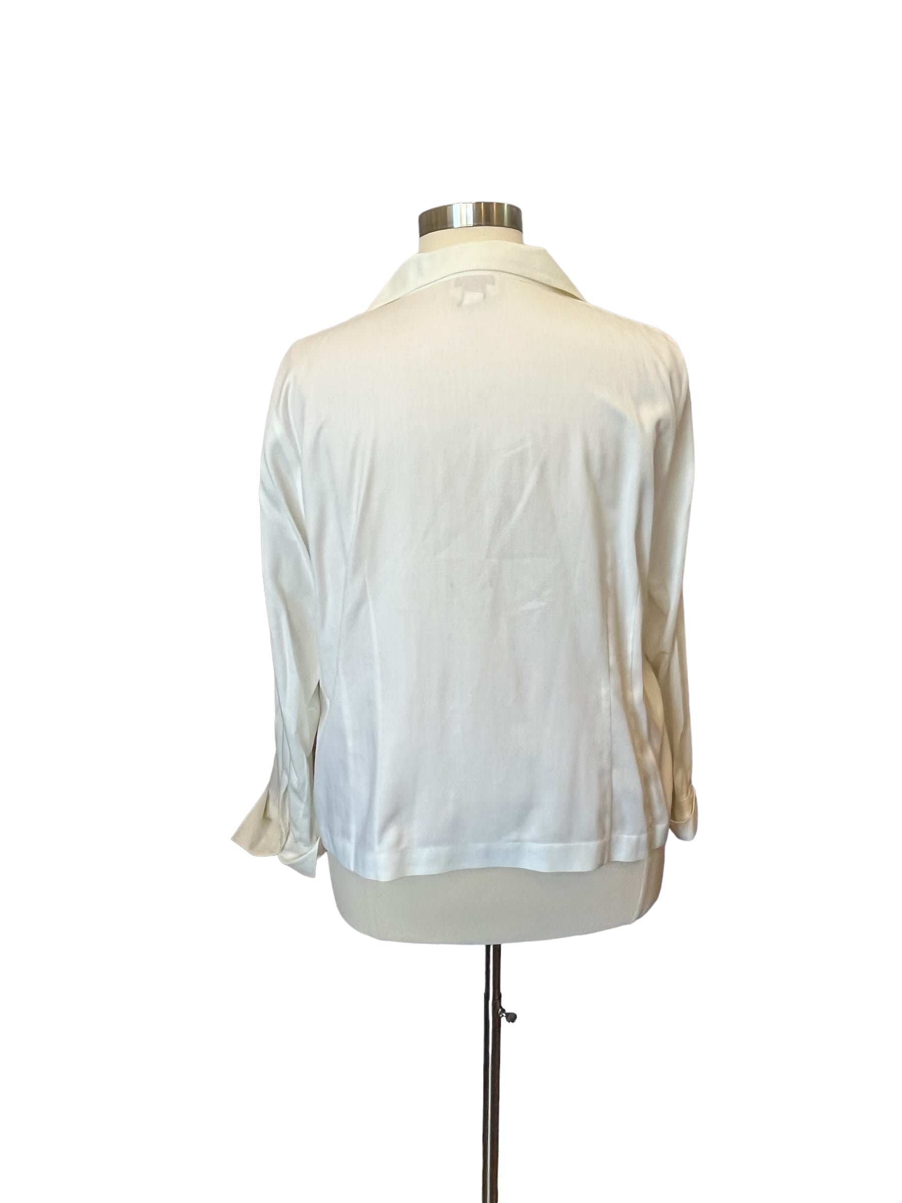 NWT Talbots Woman White Cotton Stretch Blouse Shirt 20W