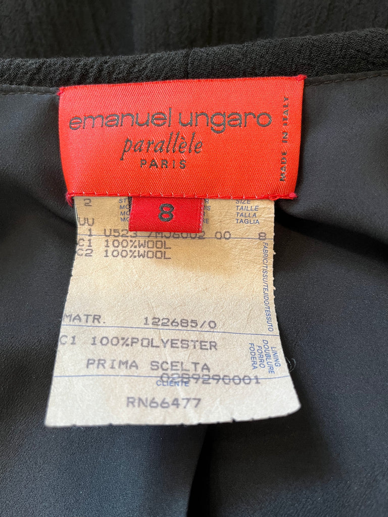 Vintage Emanuel Ungaro Parallele Paris Black Blazer Jacket
